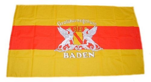 Fahne / Flagge  Großherzogtum Baden Schrift 30 x 45 cm