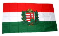 Fahne / Flagge Ungarn Wappen 30 x 45 cm