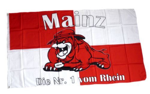 Fahne / Flagge Mainz Bulldogge 90 x 150 cm