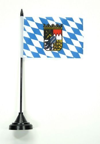 Fahne / Tischflagge Bayern Wappen 11 x 16 cm Flaggen