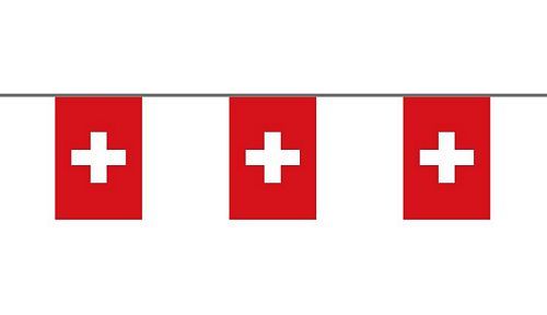 Flaggenkette Schweiz 6 m