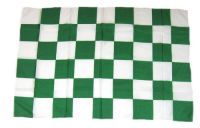 Flagge Fahne Karo grün / weiß 30 x 45 cm