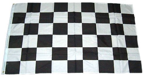 Fahne / Flagge Start / Ziel Karo schwarz / weiß 150 x 250 cm