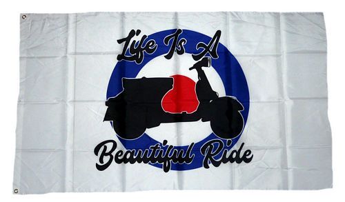 Fahne / Flagge Life is a beautiful Ride 90 x 150 cm