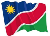 Fahnen Aufkleber Sticker Namibia wehend