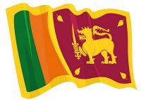 Fahnen Aufkleber Sticker Sri Lanka wehend