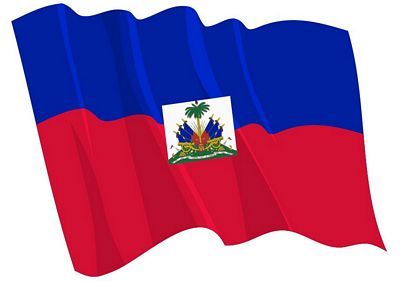Fahnen Aufkleber Sticker Haiti wehend