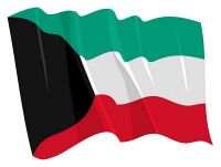 Fahnen Aufkleber Sticker Kuwait wehend