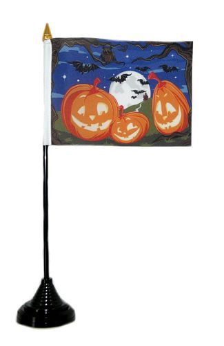 Tischfahne Happy Halloween Fledermaus NEU 11 x 16 cm Flagge Fahne
