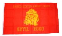 Fahne / Flagge USA - Devil Dogs Marine Corps 90 x 150 cm