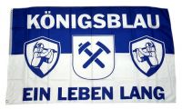 Fahne / Flagge Königsblau ein Leben lang 90 x 150 cm