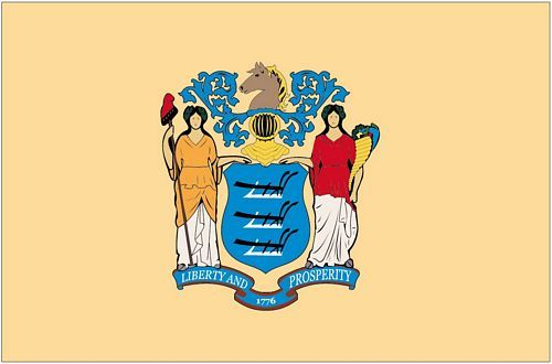 Fahnen Aufkleber Sticker USA - New Jersey