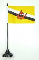 Fahne / Tischflagge Brunei 11 x 16 cm Flaggen
