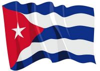 Fahnen Aufkleber Sticker Kuba wehend