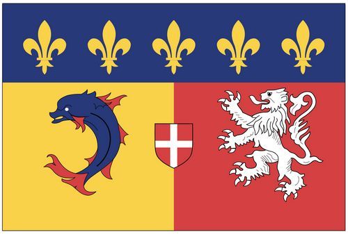 Fahnen Aufkleber Sticker Frankreich - Rhone Alpes