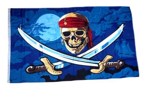 Fahne / Flagge Pirat Fluch der Meere 90 x 150 cm