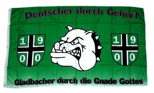 Fahne / Flagge Gladbacher durch die Gnade Gottes 90 x 150 cm